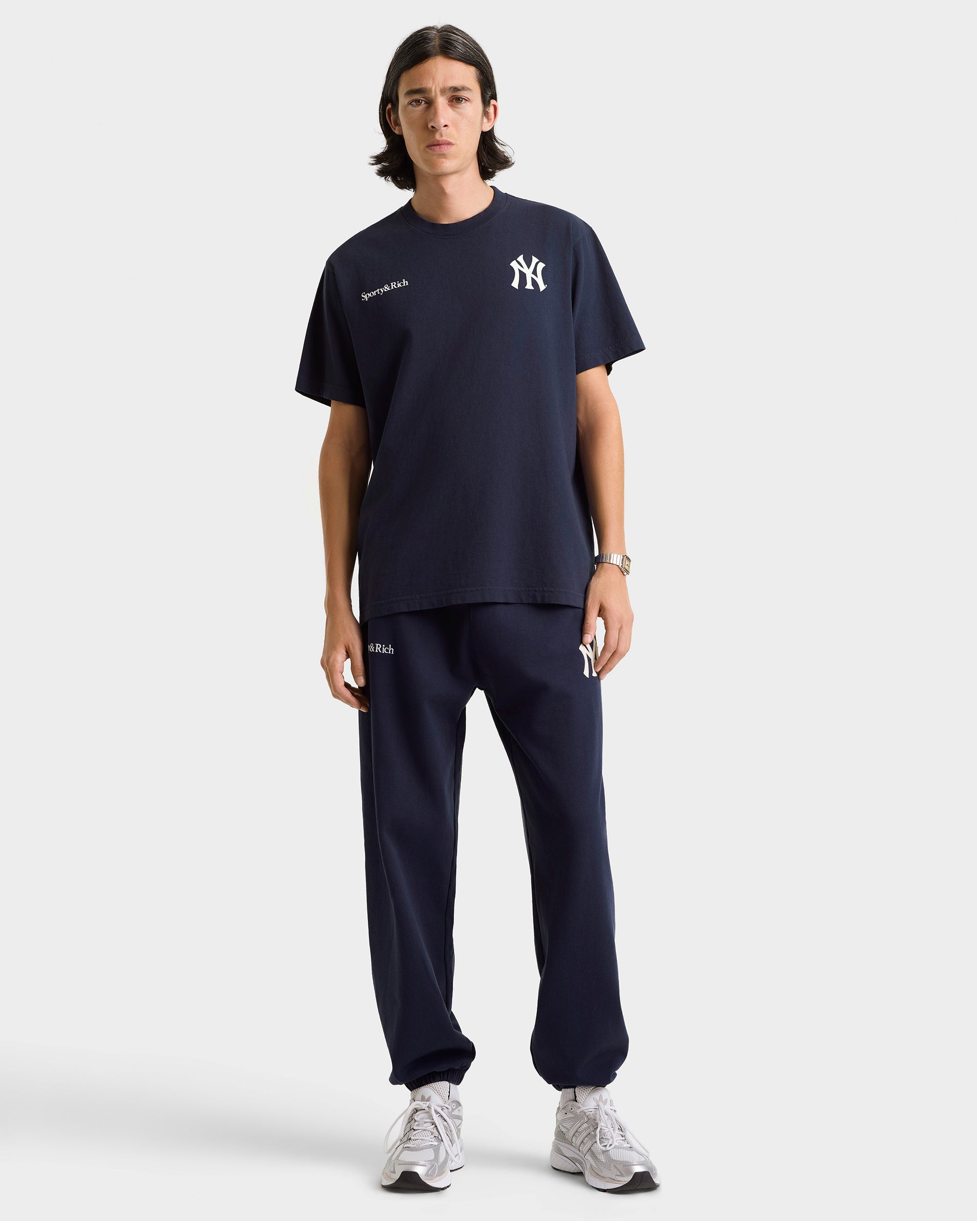 Pantalon de survêtement Heritage Yankees Serif - Bleu marine/Blanc