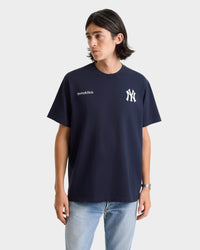 T-shirt Yankees Curve - Bleu marine/Blanc