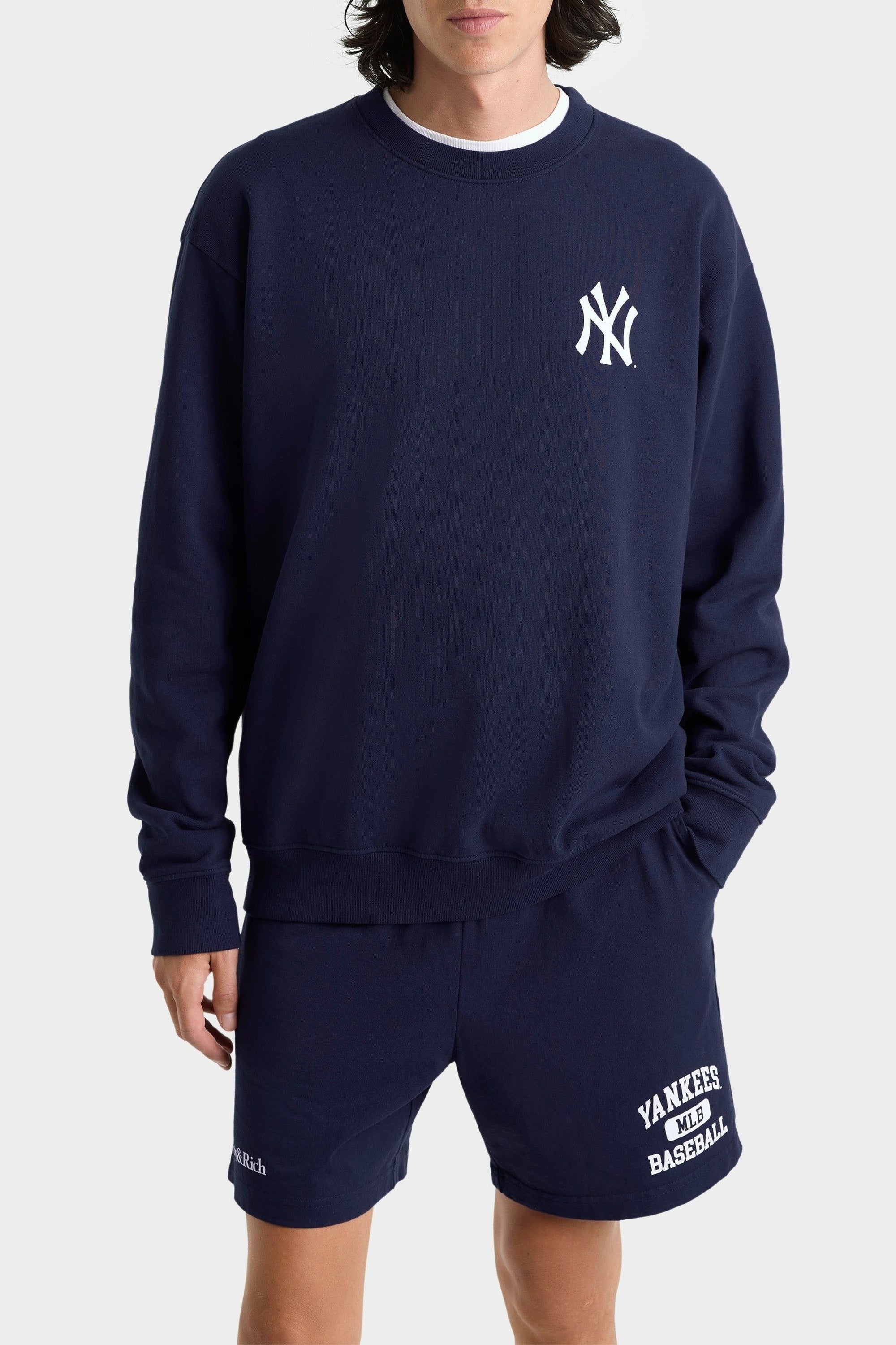 Yankees Ivy Gym Short - Navy & White