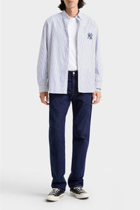Chemise oversize à rayures - Navy Striped