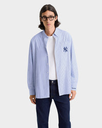 Chemise oversize Heritage Yankees Serif - Rayures bleues/Bleu marine