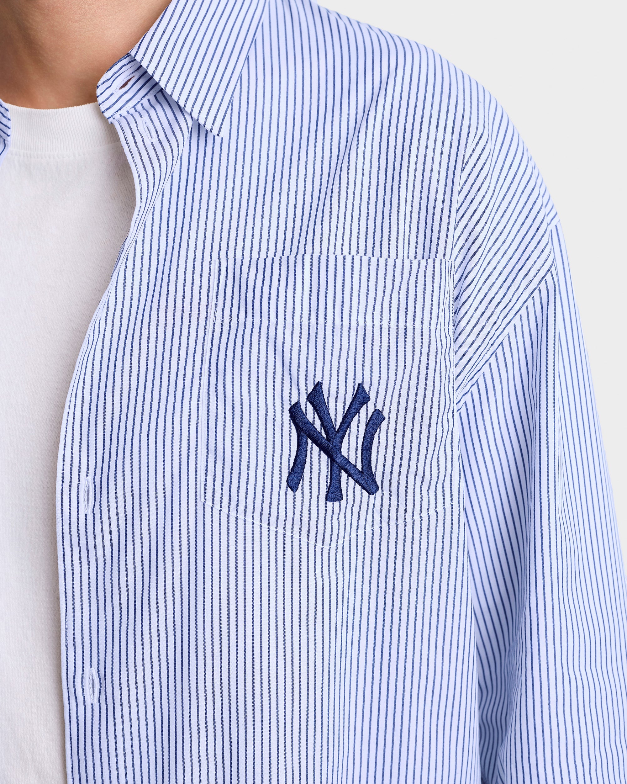Chemise oversize Heritage Yankees Serif - Rayures bleues/Bleu marine