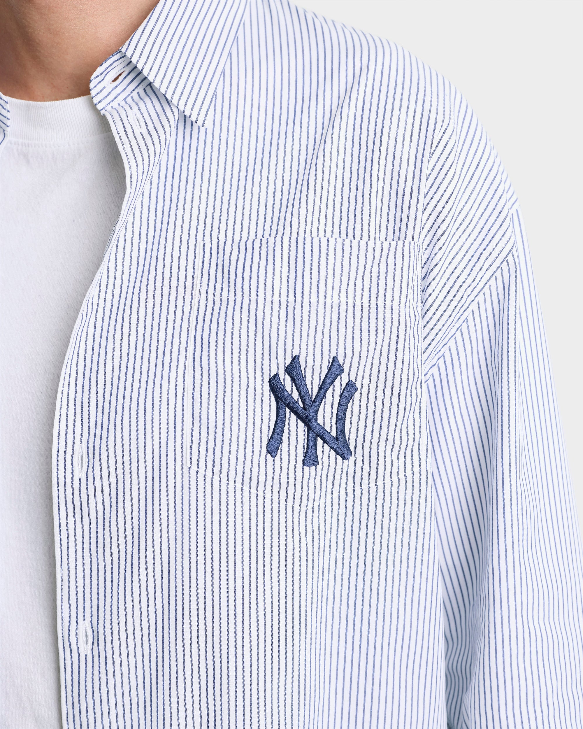 Chemise oversize à rayures - Navy Striped