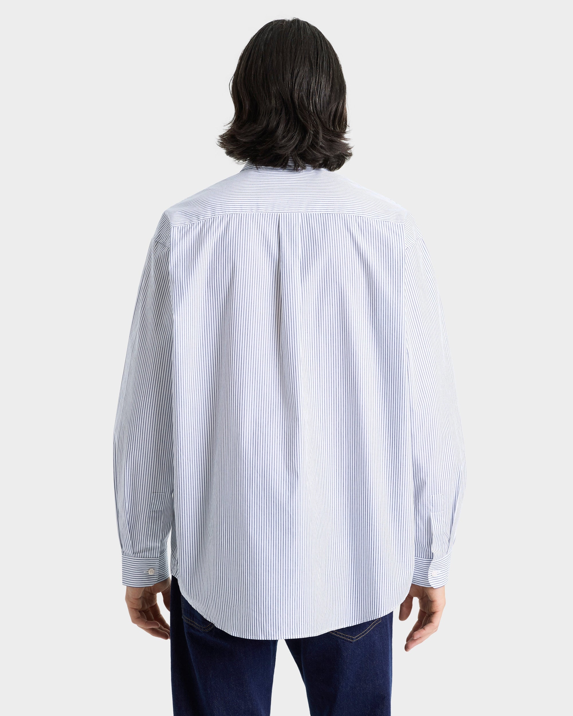 Chemise oversize à rayures - Navy Striped