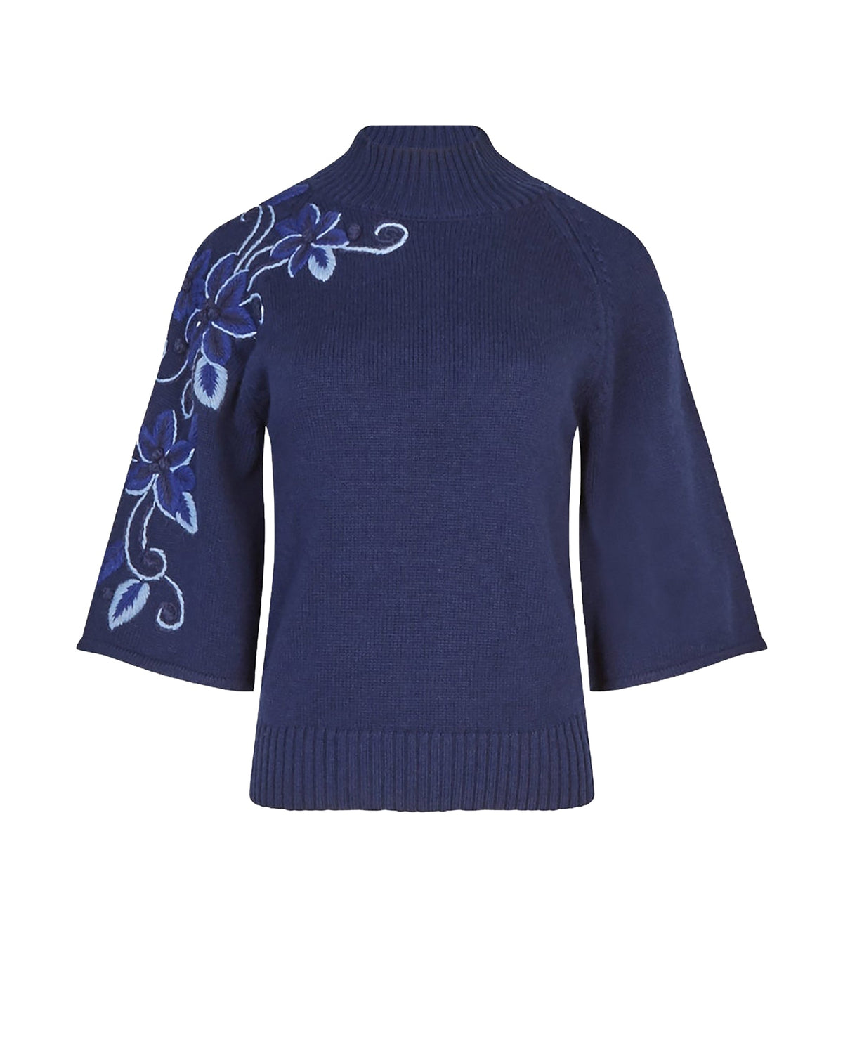Pull Hortensia en laine - Cobalt Blue