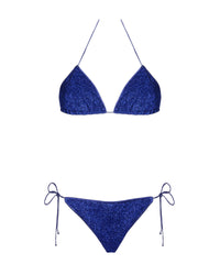 Maillot deux pièces Triangle à paillettes - Blue
