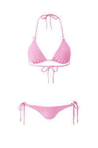 Zigzag Pink Haut de bikini - Zigzag Pink