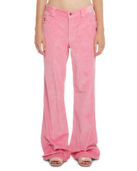 Pantalon évasé et côtelé - Pink