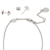 Parure Coeur avec strass en laiton - Silver & Siam