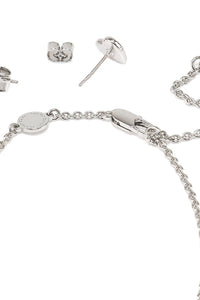 Parure Coeur avec strass en laiton - Silver & Siam