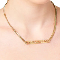 Monogram necklace in brass - Gold