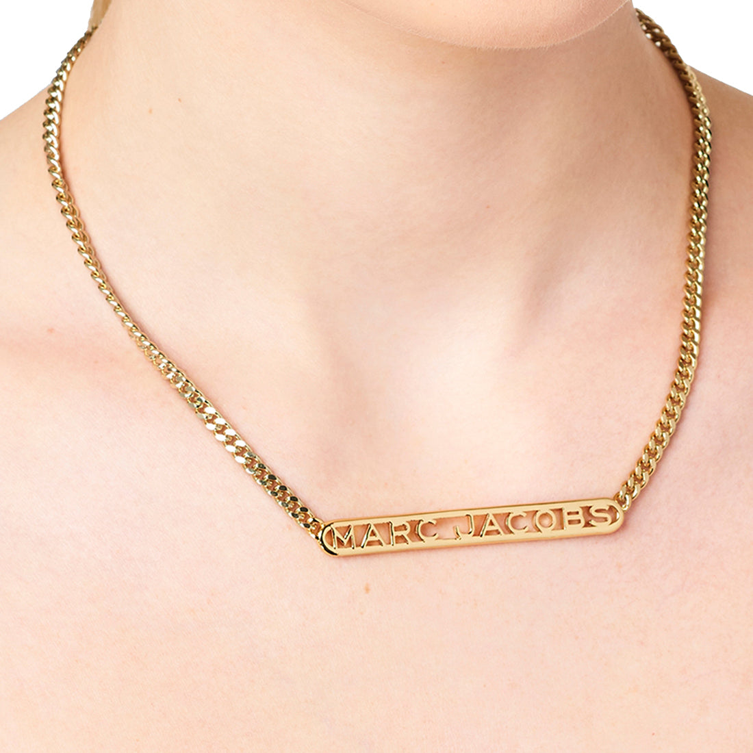 Monogram necklace in brass - Gold