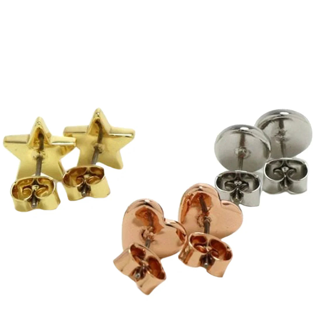 Set de trois boucles d'oreilles en laiton - Multicolor