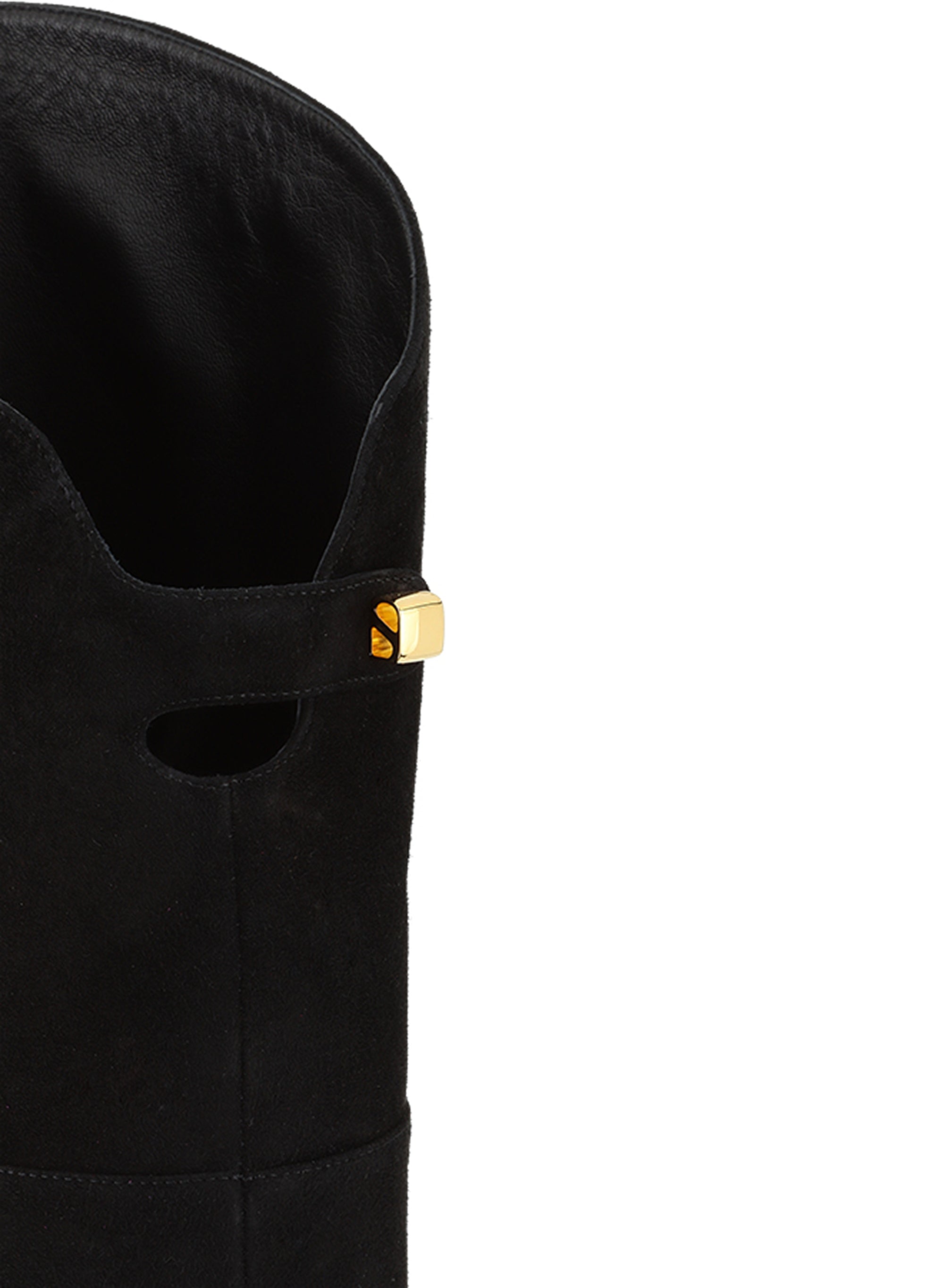 7qty NEW / Cuissardes Marylin Malaga 90 en cuir suédé - Black