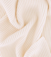 Plaid Baci en laine - Blanc crème