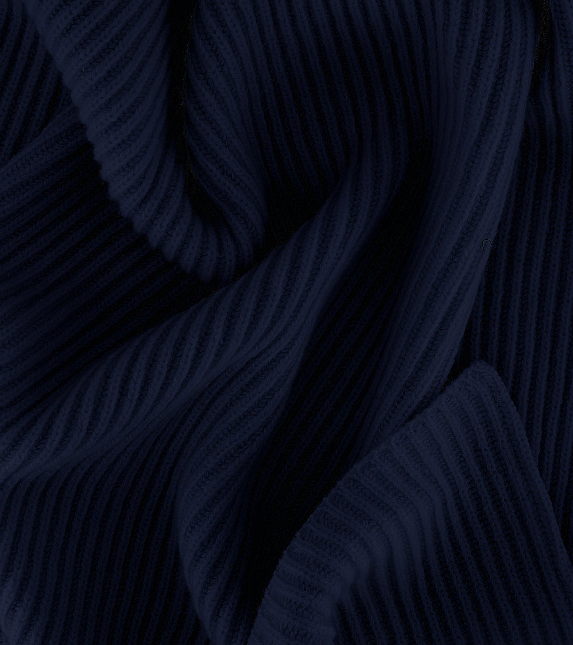 Plaid Baci en laine - Bleu marine