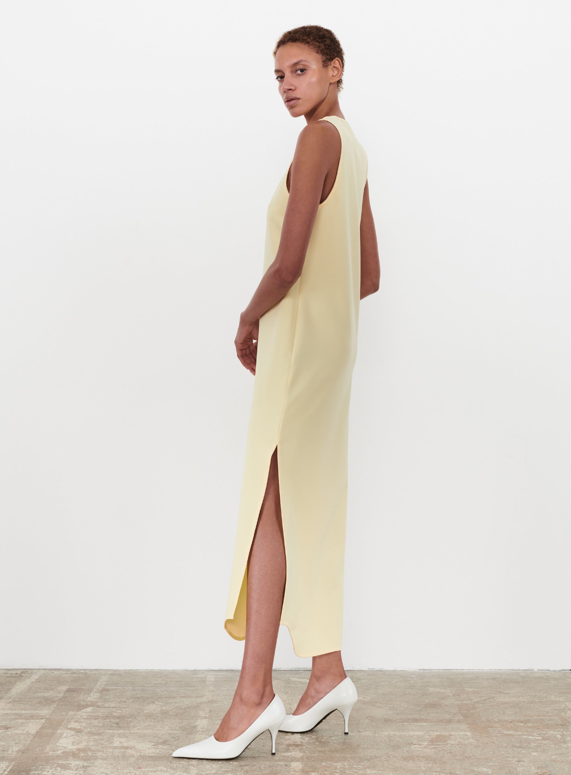 Matte Tank Dress - Lemon