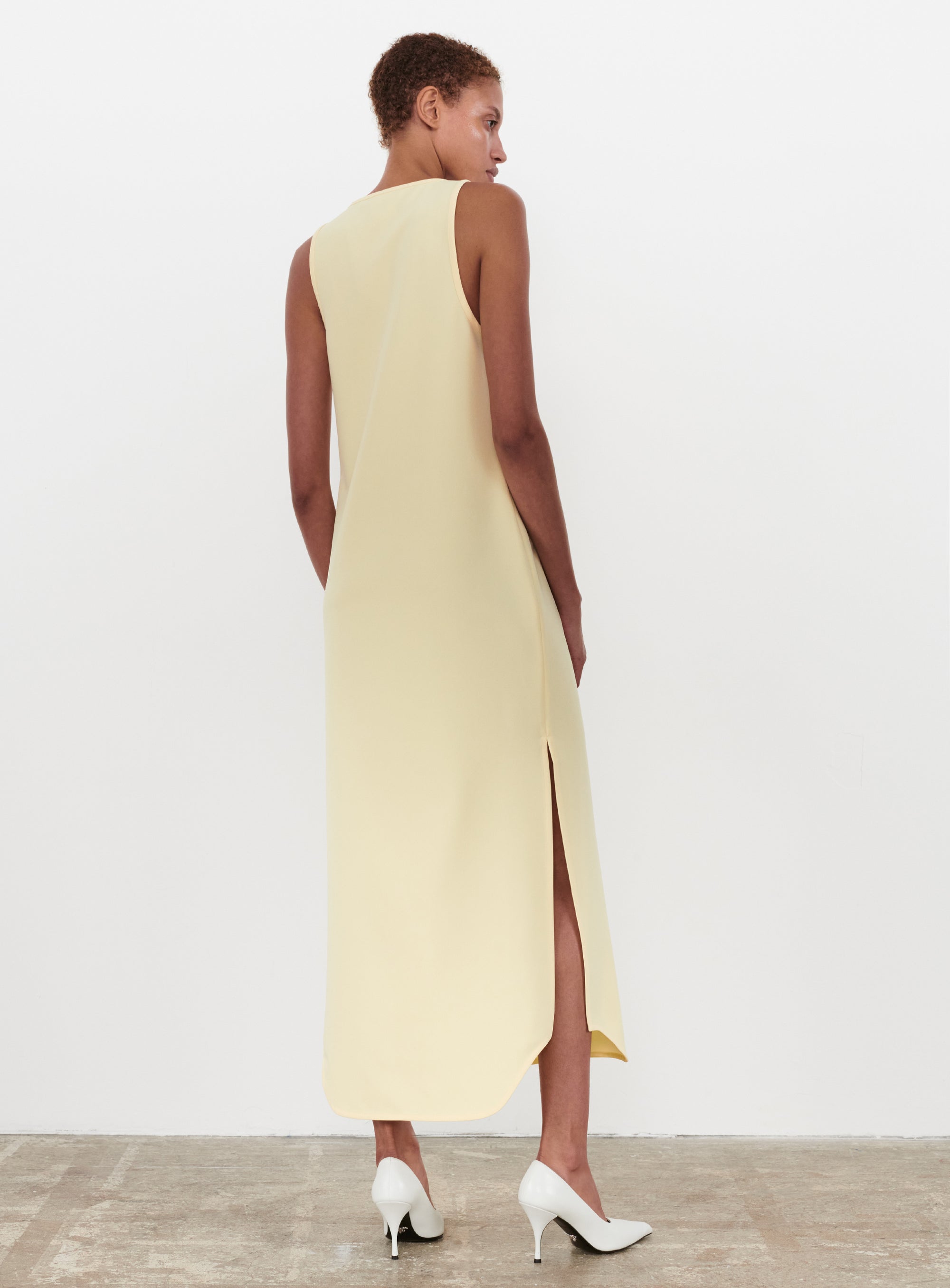 Matte Tank Dress - Lemon