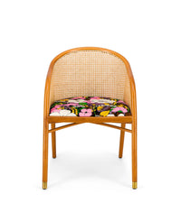 Fauteuil Cavallo en bois et cannage - Multicolore