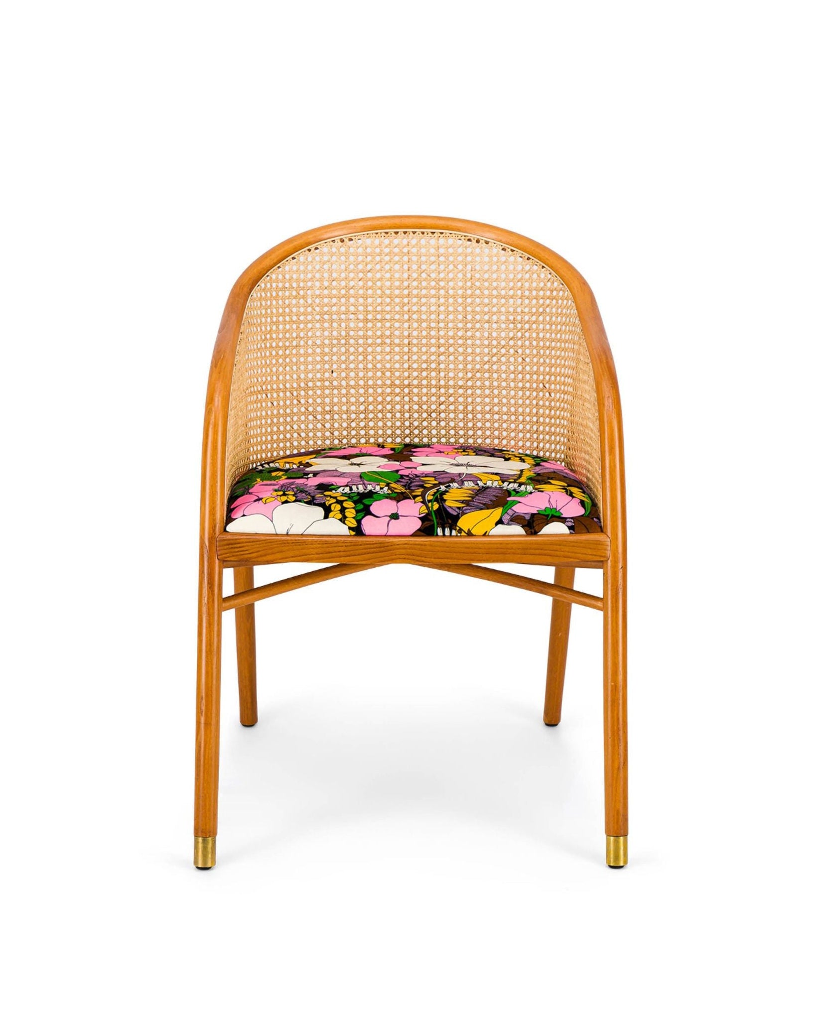Fauteuil Cavallo en bois et cannage - Multicolore
