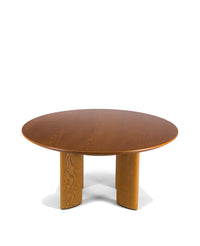 Table basse ronde Carlotta en bois - Iroko