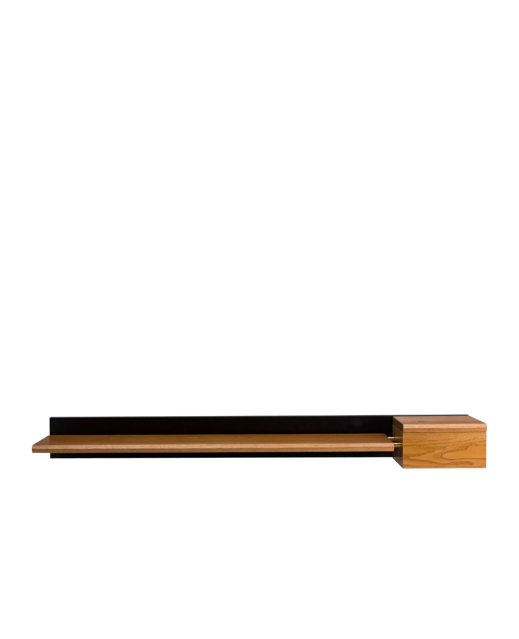 Large Sola wall console in wood - Iroko