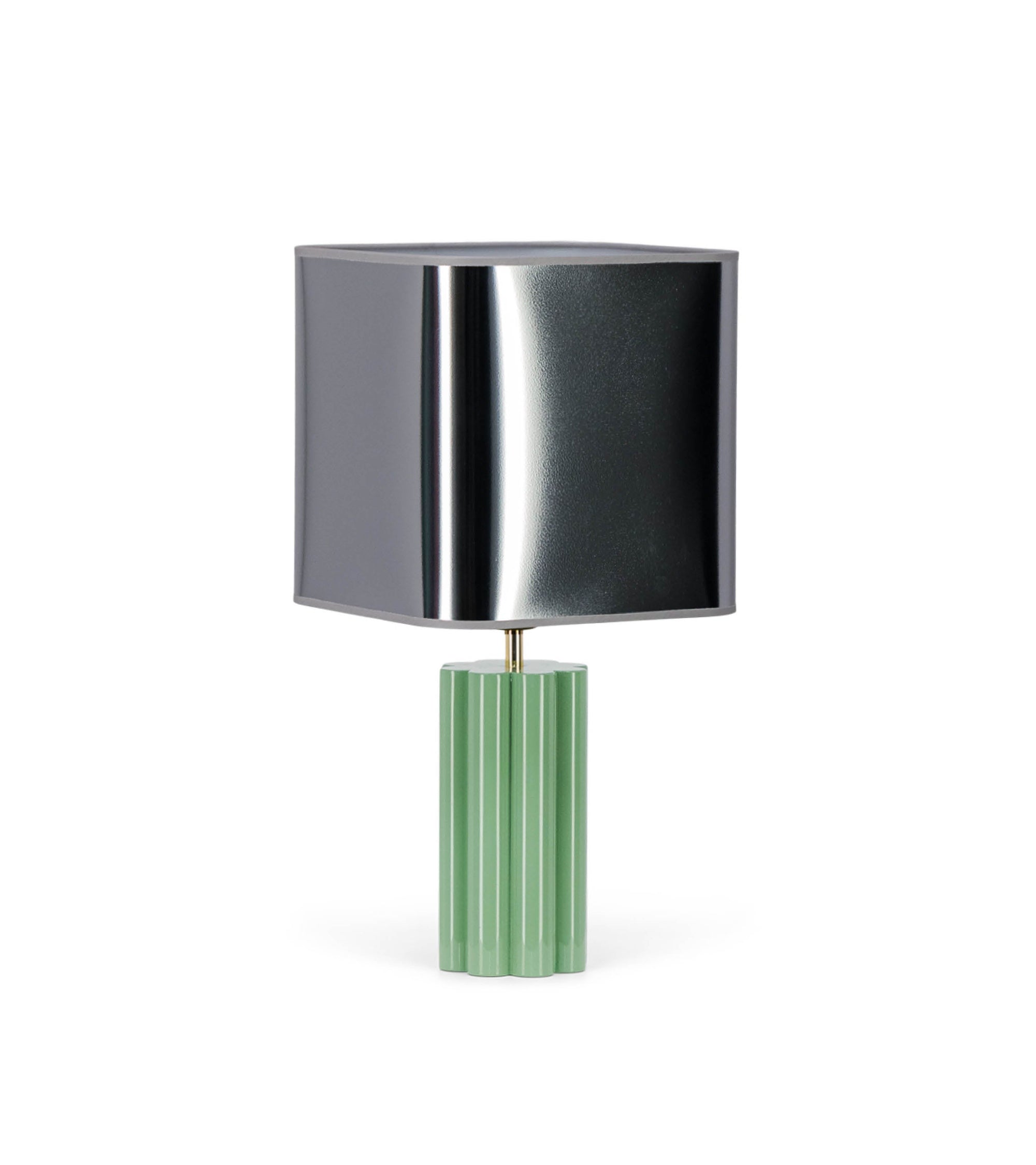 Petite lampe à poser Gioia - Vert amande et Argenté