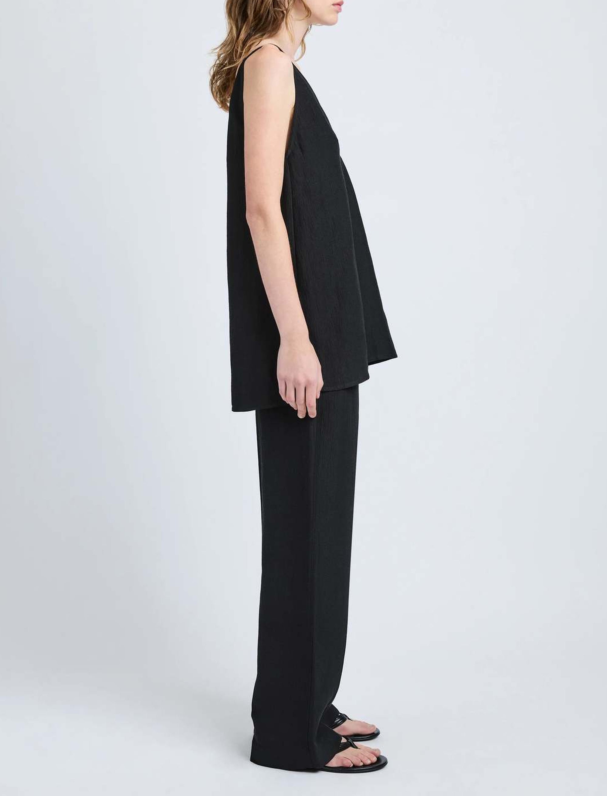 Mitchell flared tank top - Black