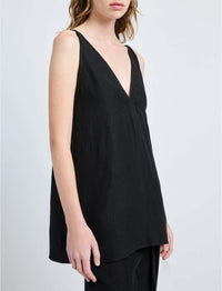 Mitchell flared tank top - Black