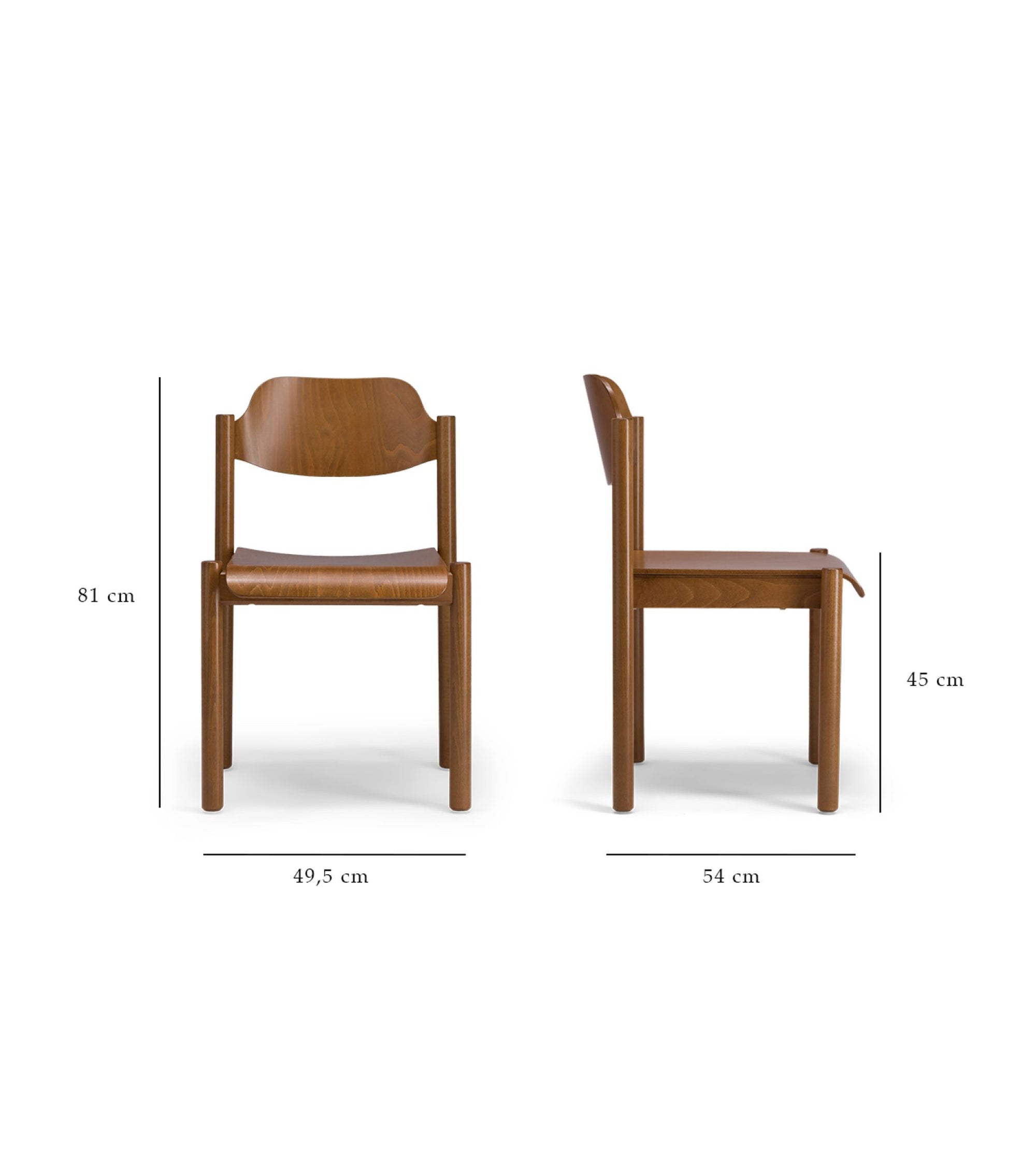 Chaise Achille en bois - Noir