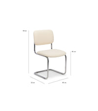 Chaise de bar Classica en laine bouclé - Blanc crème