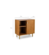 Sorella wooden sideboard - Iroko and Black