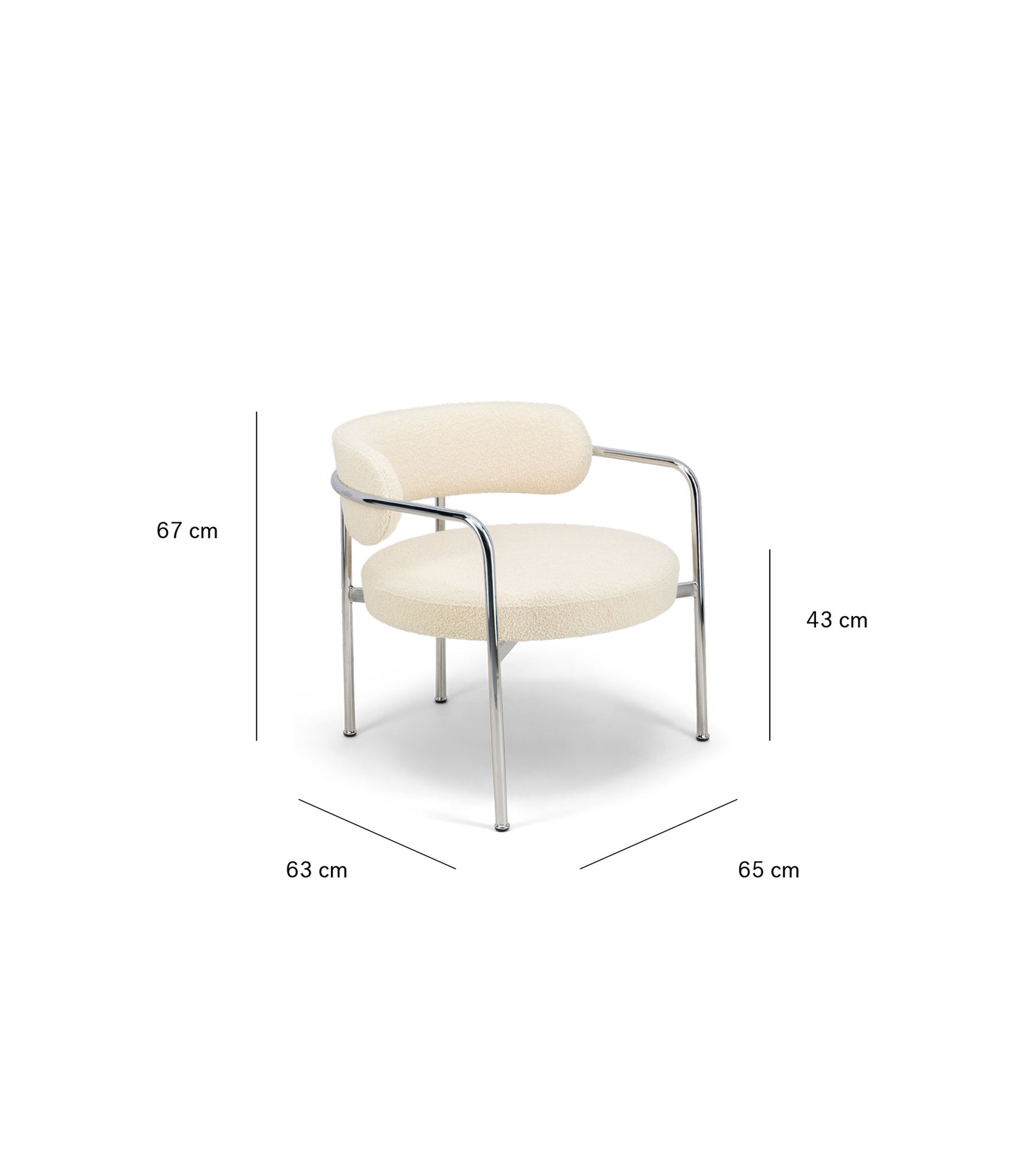 Fauteuil Libera en velours côtelé - Beige