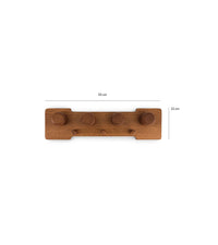 Porte manteau Borsalino en bois - Iroko et Noir