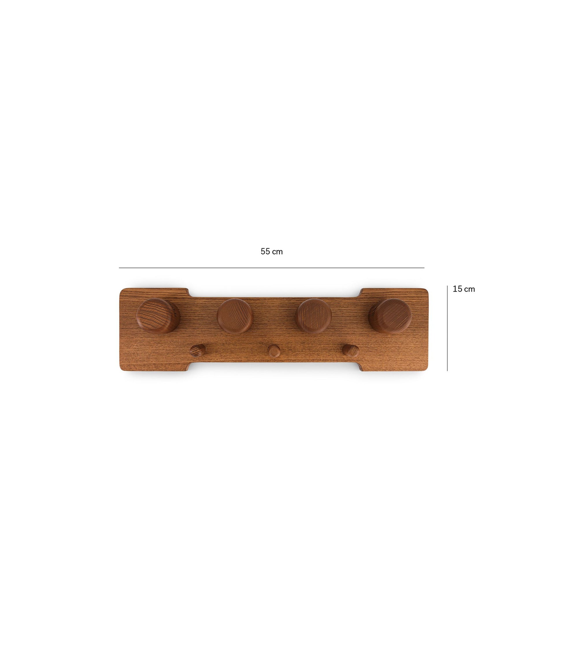 Porte manteau Borsalino en bois - Iroko et Noir