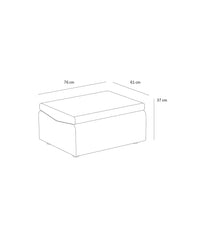 Pouf rectangulaire Aldo - Brique
