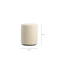 Pouf Mobile en velours côtelé - Jaune