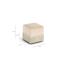 Pouf Nonna en velours - Vert sapin