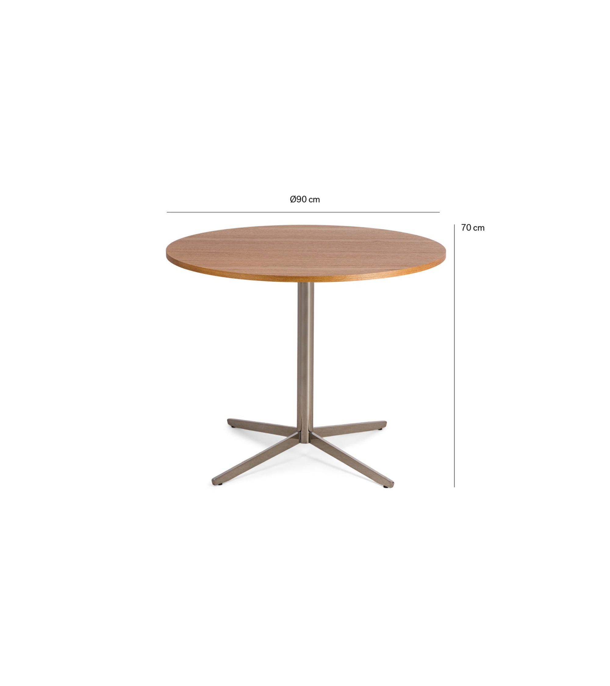 Table de cuisine Amadeo en bois et métal - Iroko