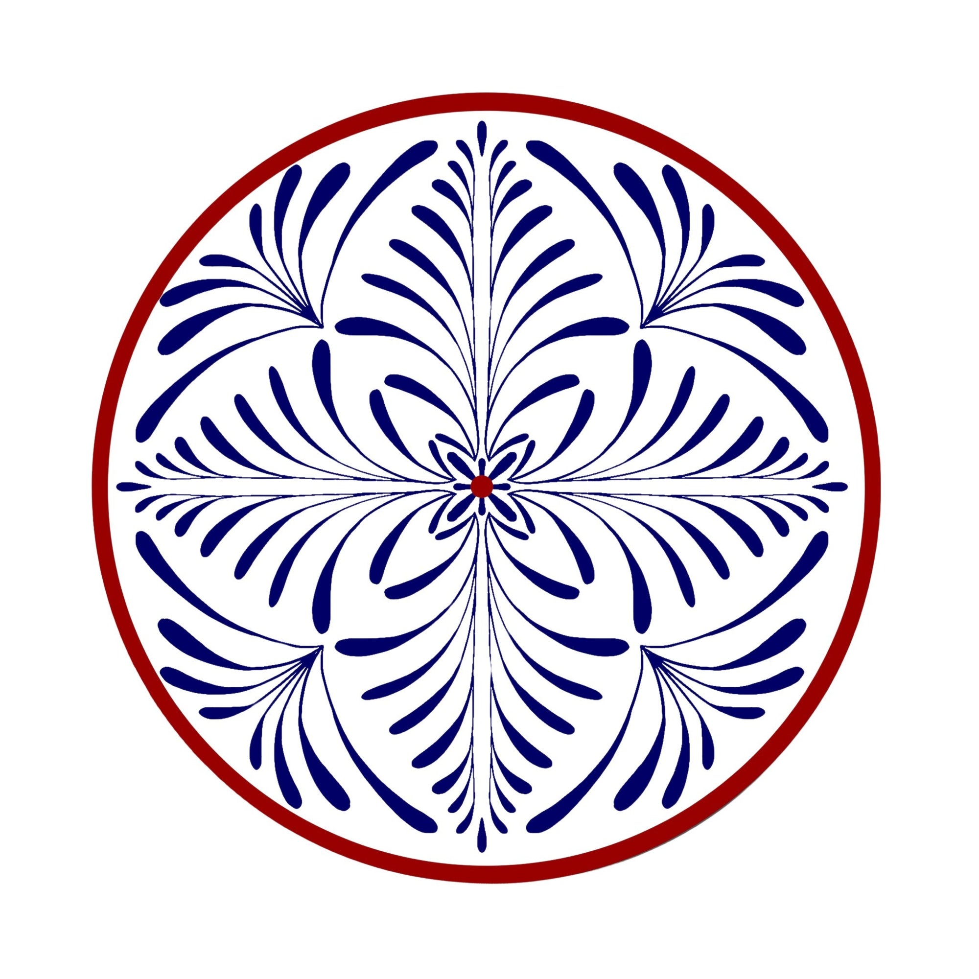 Bleu & Rouge Assiettes - Bleu & Rouge