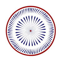 Bleu & Rouge Assiettes - Bleu & Rouge