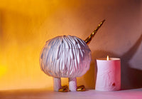 Bougie Palmier Mojave Haas Brothers en porcelaine - Blanc