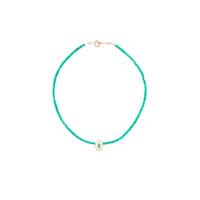 ZDELETE REF A 0 Bracelet de cheville MONTAUK Bracelet de cheville BLANC TURQUOISE/ TURQUOISE
