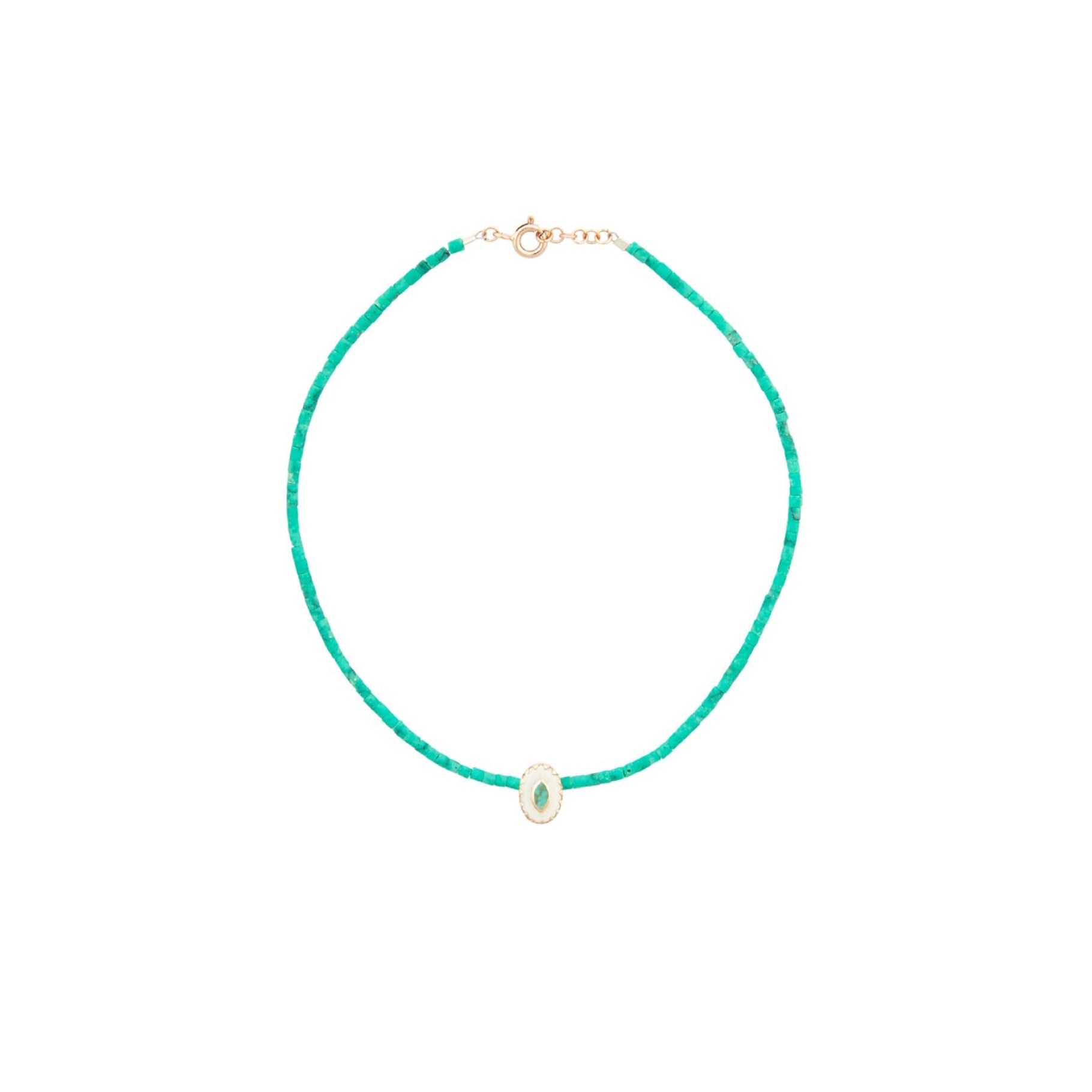 ZDELETE REF A 0 Bracelet de cheville MONTAUK Bracelet de cheville BLANC TURQUOISE/ TURQUOISE