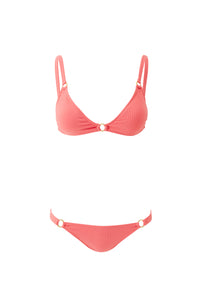 Apricot Ribbed Bas de bikini - Apricot Ribbed
