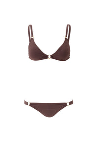 Brown Ribbed Bas de bikini - Brown Ribbed