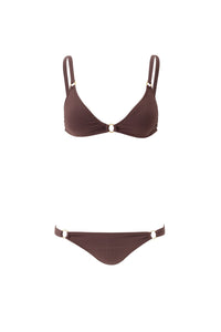 Brown Ribbed Haut de bikini - Brown Ribbed