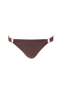 Bas de bikini taille basse Montenegro texturé - Brown Ribbed