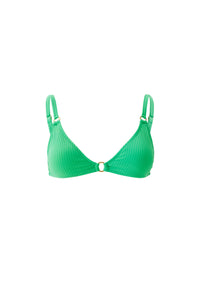 Haut de bikini triangle Montenegro texturé - Green Ribbed