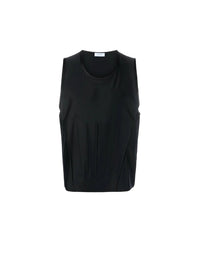 BLACK // black corseted top